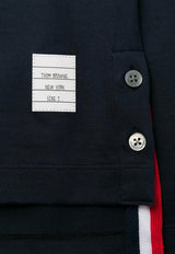 Thom Browne Name Tag Patch Ringer T-shirt Navy MJS083A00042_415
