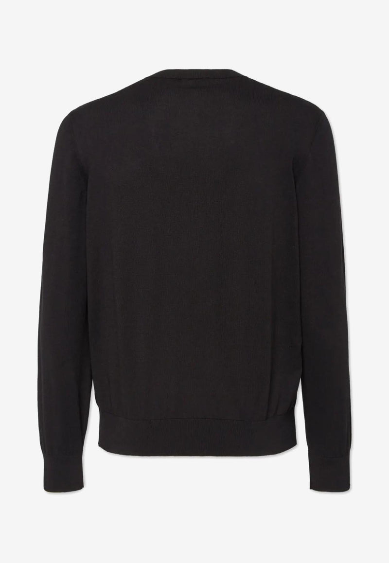 Dsquared2 Logo Embroidered Crewneck Sweatshirt Black S74HA1486D13018_900