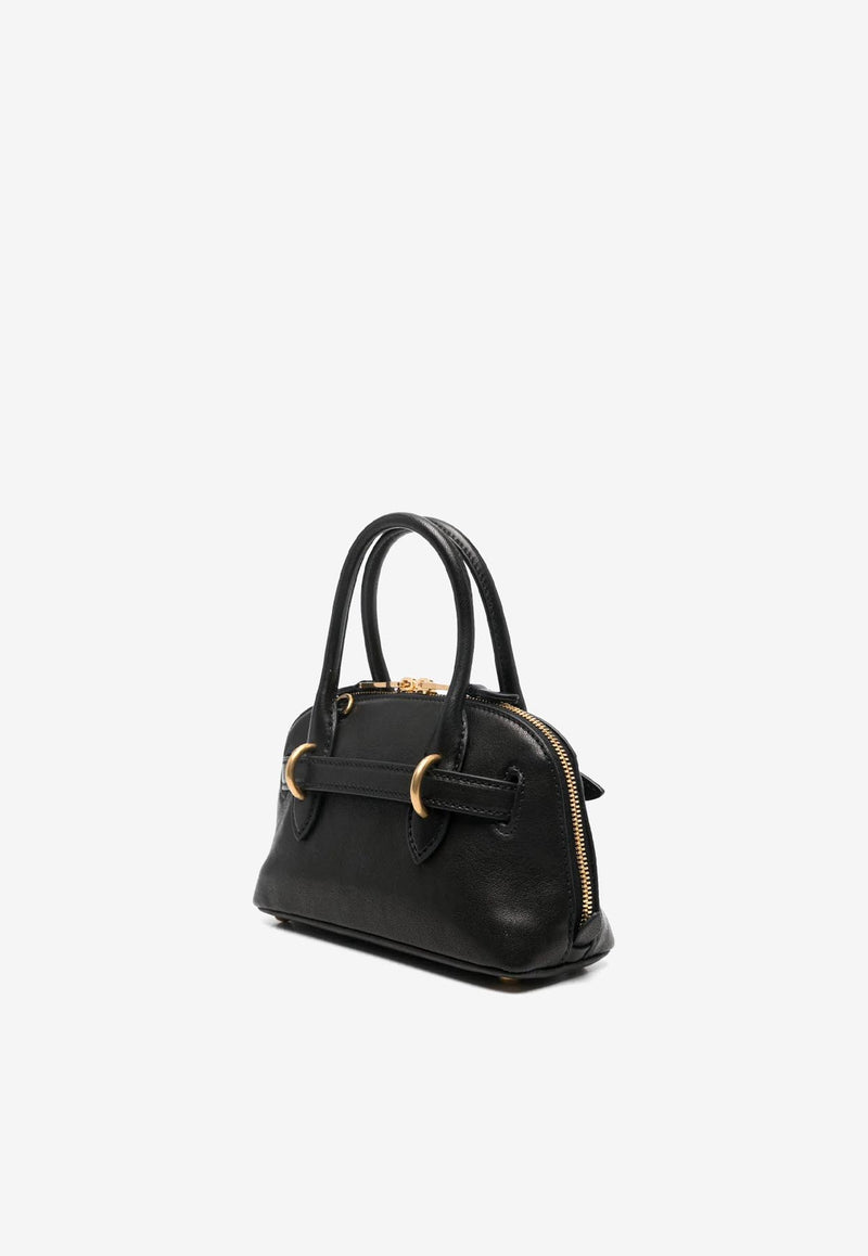 Miu Miu Mini Aventure Nappa Leather Handbag Black 5BP090VOOO2BBL_F0002