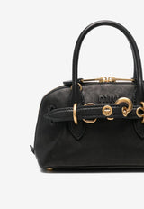 Miu Miu Mini Aventure Nappa Leather Handbag Black 5BP090VOOO2BBL_F0002