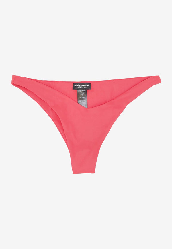 Dsquared2 Logo Print Bikini Bottom Red D6B225040_611