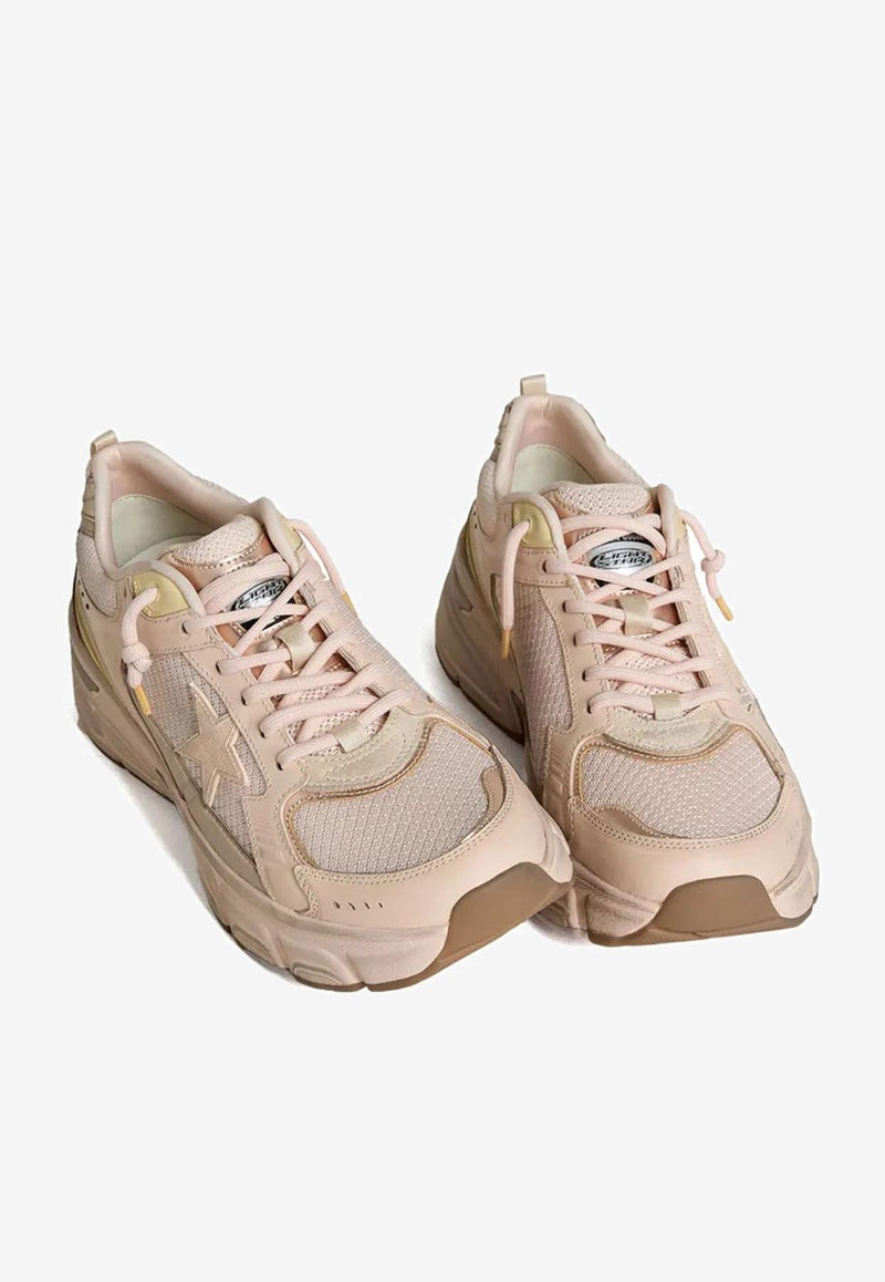 Golden Goose DB Lightstar Leather and Suede Sneakers Pink GWF00724F006474_25747