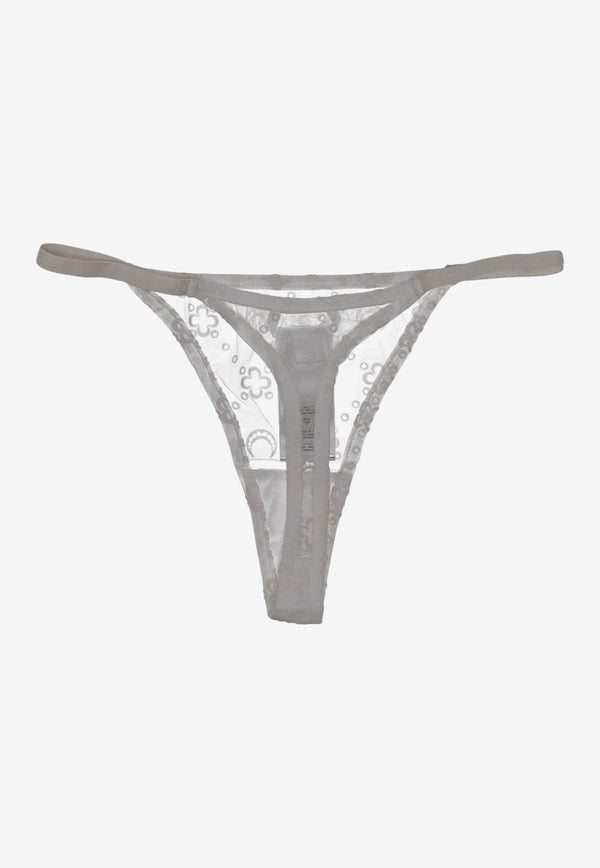 Marine Serre Mesh Flock Sheer Thong Off-white WUW060ACJER0005_WH20