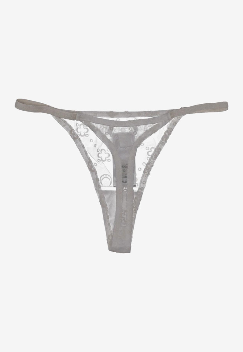 Marine Serre Mesh Flock Sheer Thong Off-white WUW060ACJER0005_WH20