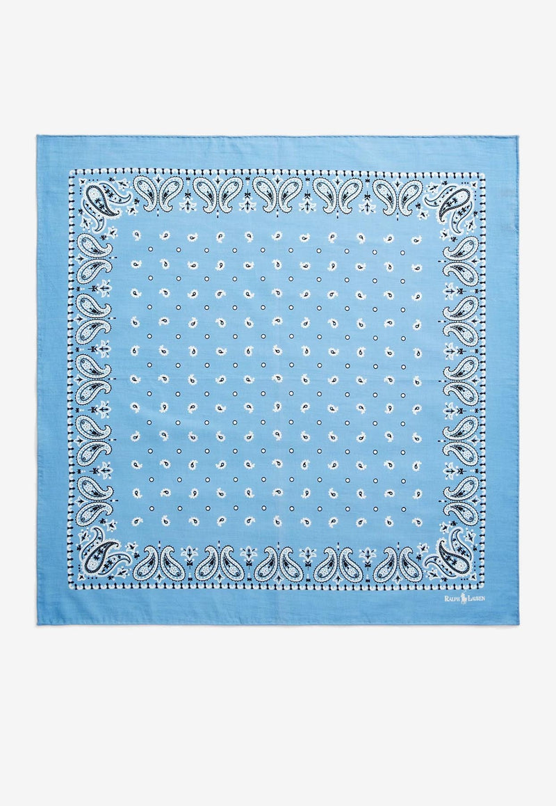 Ralph Lauren Paisley Print Bandana Scarf Blue 455936179003_400