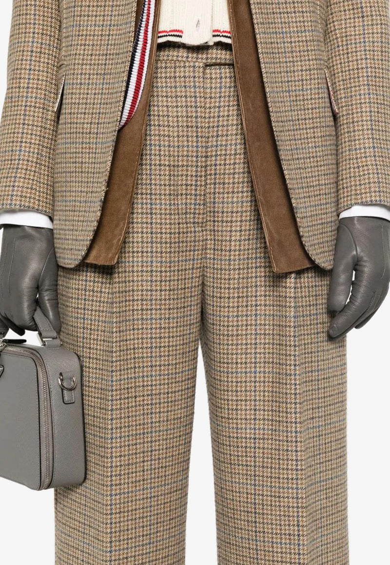 Thom Browne Gunclub Check High-Waist Cropped Pants Brown FTC499AF0961_210