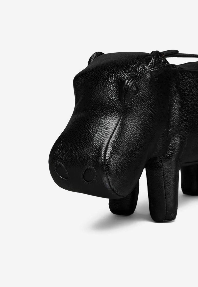 Thom Browne Hippo Baguette Grained Leather Handbag Black UAG226A00198_001