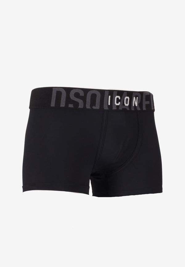 Dsquared2 Logo Waistband Boxer Black D9LDG5830_001