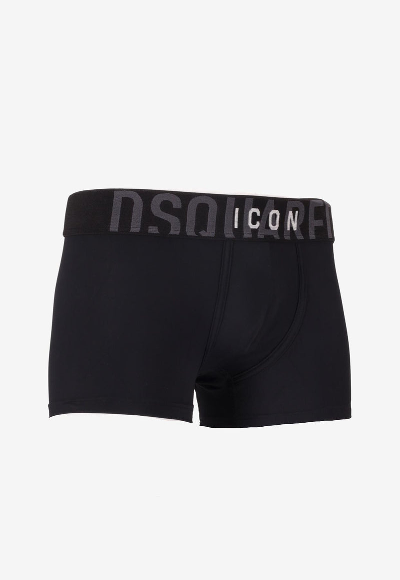 Dsquared2 Logo Waistband Boxer Black D9LDG5830_001