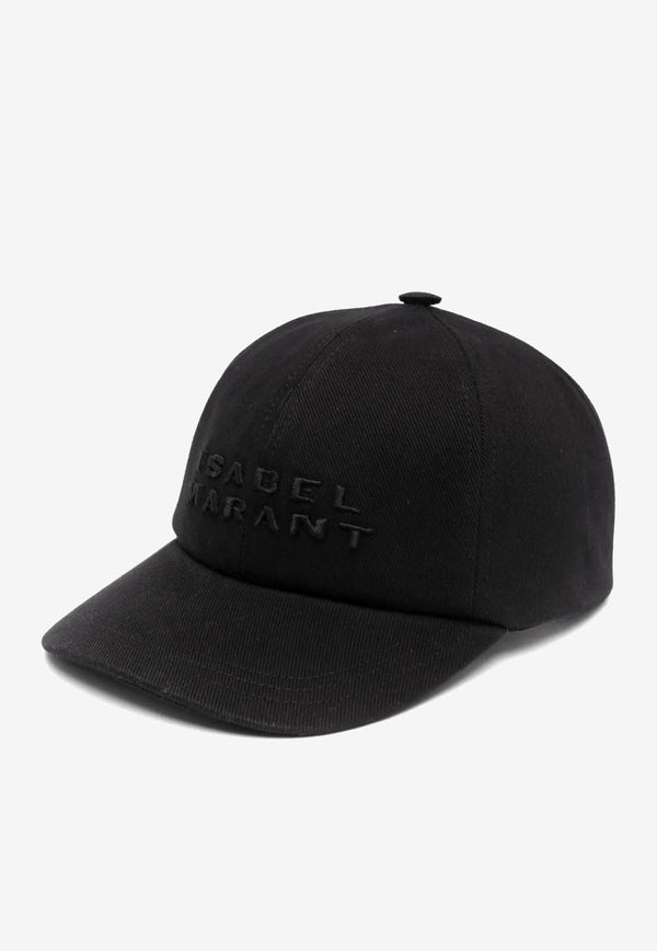 Isabel Marant Tyron Logo Embroidered Baseball Cap Black CQ001XFBA2C08A_BKBK