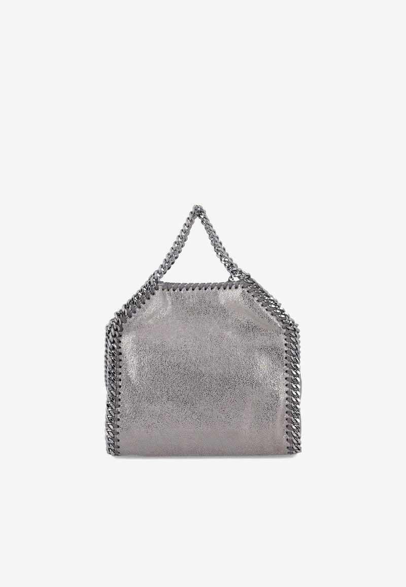 Stella McCartney Tiny Falabella Faux Leather Tote Bag Silver 391698WP0609_1113_TH