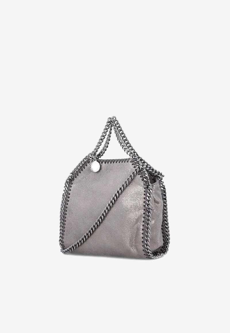Stella McCartney Tiny Falabella Faux Leather Tote Bag Silver 391698WP0609_1113_TH