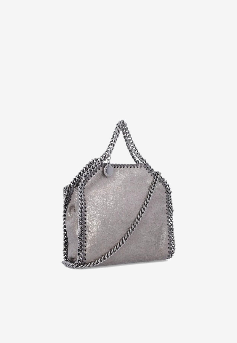 Stella McCartney Tiny Falabella Faux Leather Tote Bag Silver 391698WP0609_1113_TH