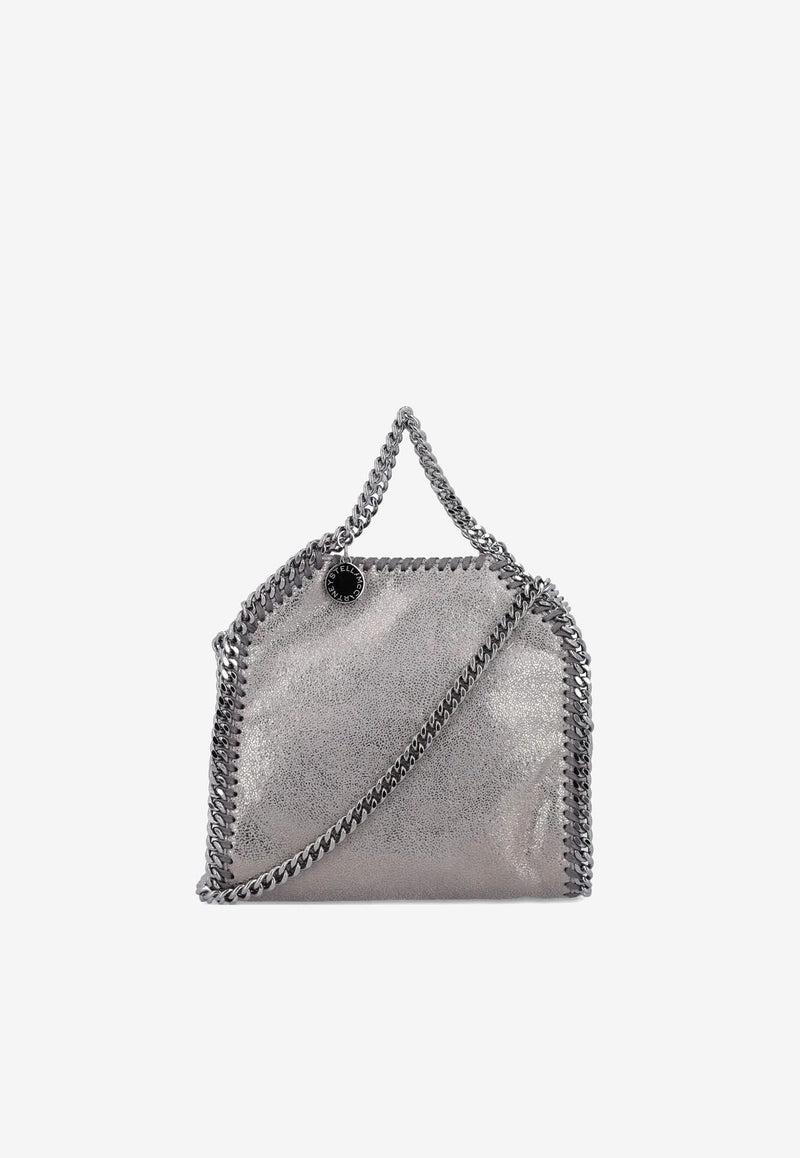 Stella McCartney Tiny Falabella Faux Leather Tote Bag Silver 391698WP0609_1113_TH