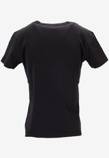 Meryll Rogge Floral Embroidered T-shirt Black 300324WS25_BLACK/WHITE