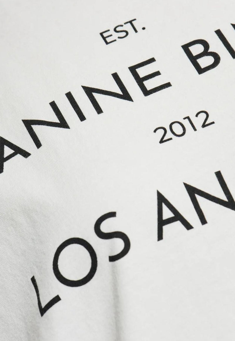 Anine Bing Rudy Logo Print T-shirt Ivory A0811037_IVY1