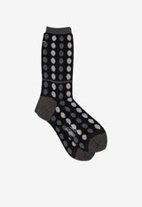 ANTIPAST Polka-Dot Pattern Socks Black AM238A_BLACK
