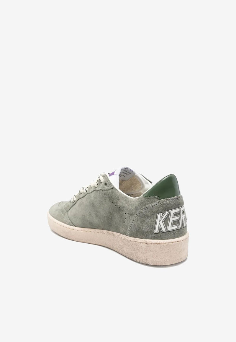 Golden Goose DB Ballstar Suede Lace-Up Sneakers Green GWF00117F007564_35932