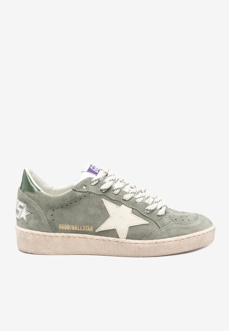Golden Goose DB Ballstar Suede Lace-Up Sneakers Green GWF00117F007564_35932