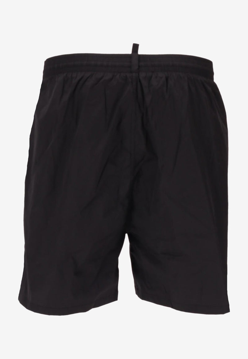 Dsquared2 Logo Print Swim Shorts Black D7BM16000_010