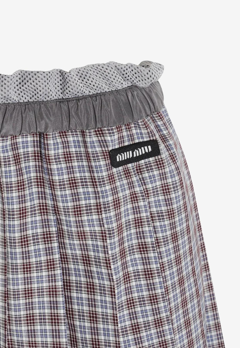 Miu Miu Pleated Check Skirt Multicolor MG2467SOOO17LX_F0OBD