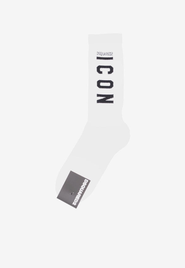 Dsquared2 Logo Intarsia Socks White DFV143090_100