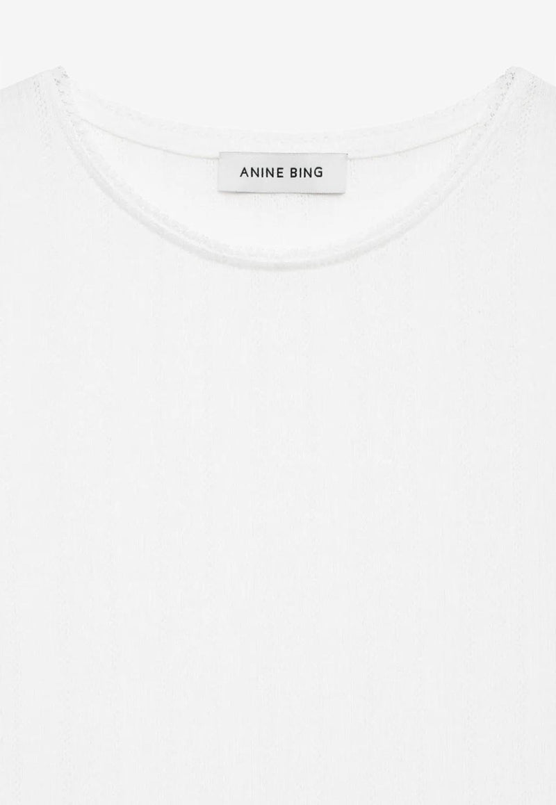 Anine Bing Pia Short-Sleeved T-shirt Off-white A0811200_OFW26