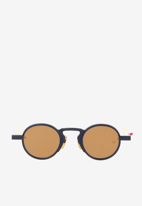 Thom Browne Titanium Round-Shaped Sunglasses Yellow UES931AG0001_410