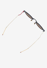 Thom Browne Titanium Round-Shaped Sunglasses Yellow UES931AG0001_410