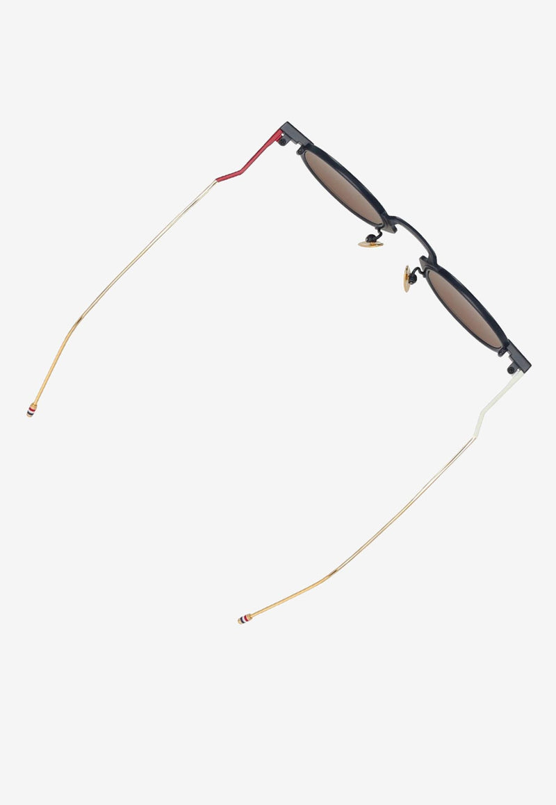 Thom Browne Titanium Round-Shaped Sunglasses Yellow UES931AG0001_410