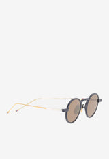Thom Browne Titanium Round-Shaped Sunglasses Yellow UES931AG0001_410