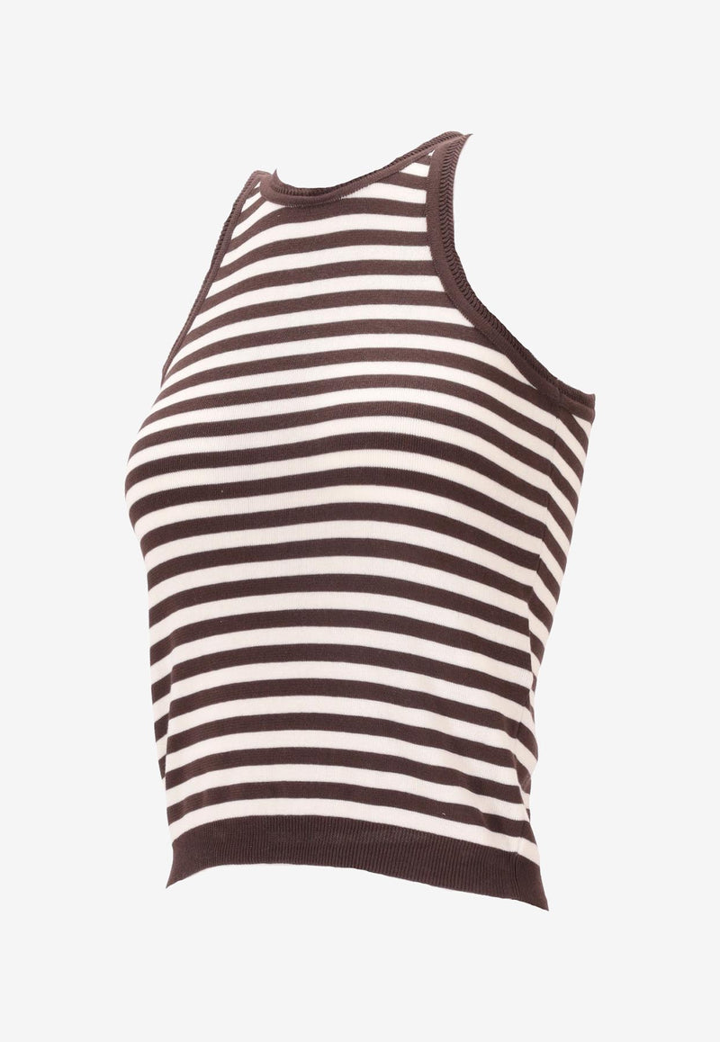 Max Mara Arnes Striped Tank Top Brown 2511361062600ARNES_010