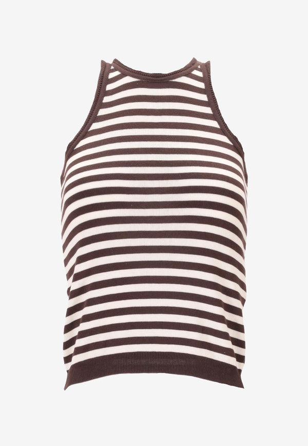 Max Mara Arnes Striped Tank Top Brown 2511361062600ARNES_010