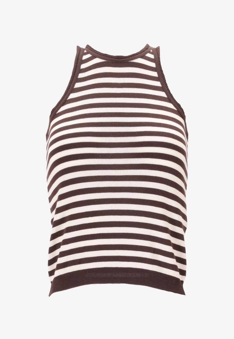 Max Mara Arnes Striped Tank Top Brown 2511361062600ARNES_010