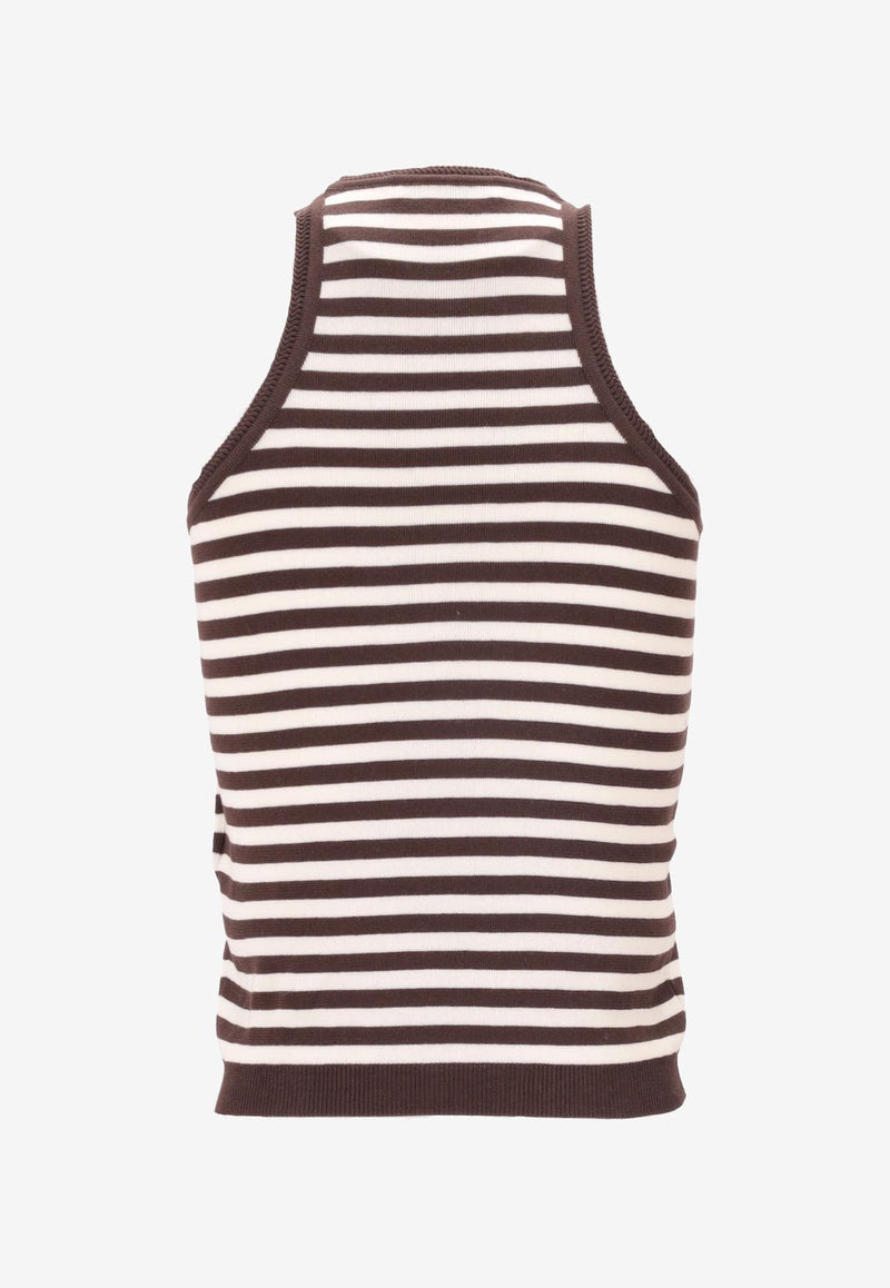 Max Mara Arnes Striped Tank Top Brown 2511361062600ARNES_010