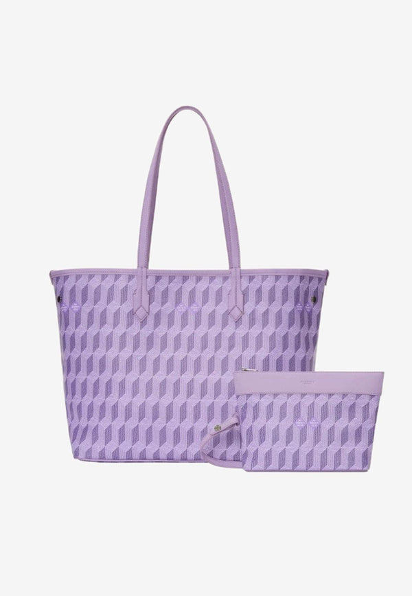 Au Départ No. 47 Monogram Coated Canvas Tote Bag Lavender BWTT005_881