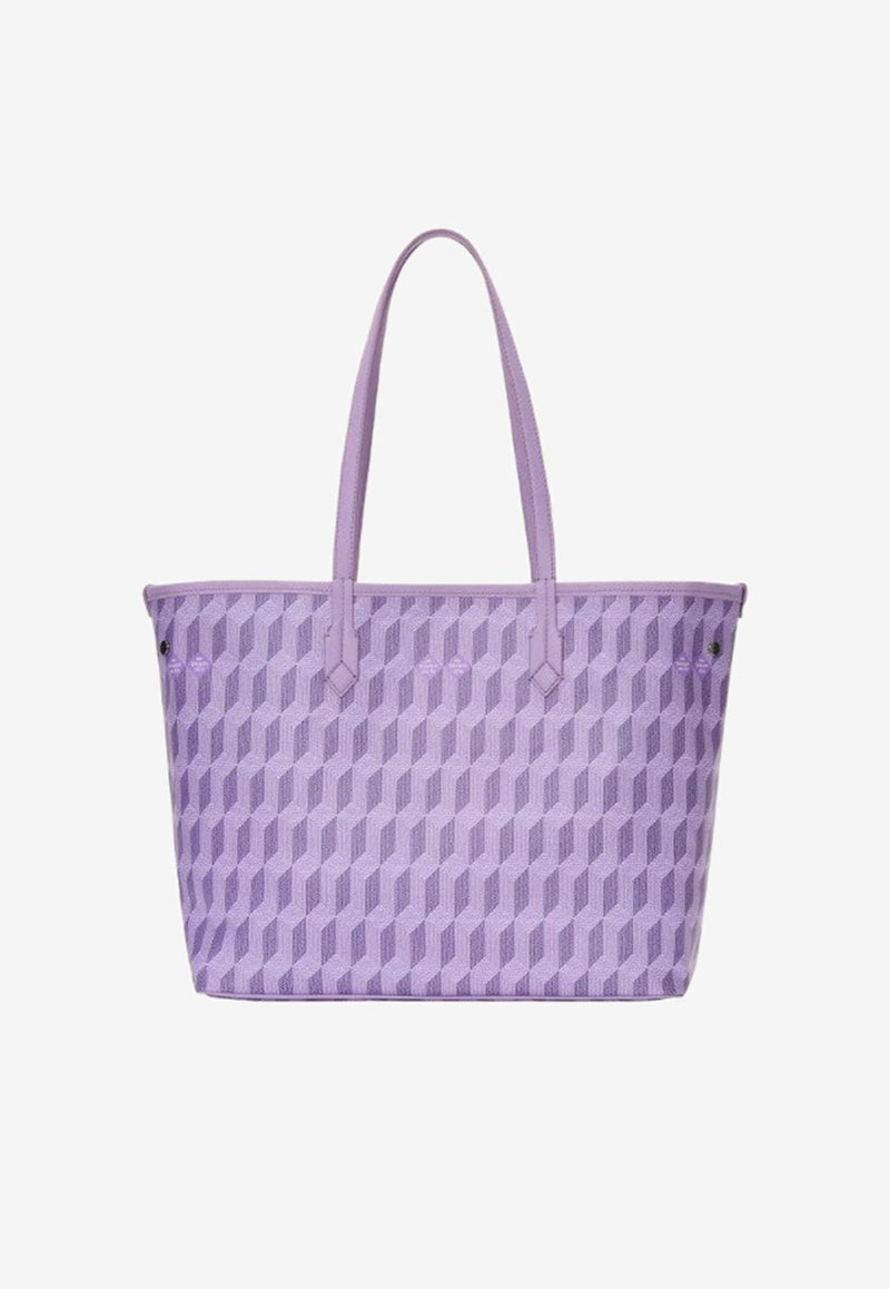 Au Départ No. 47 Monogram Coated Canvas Tote Bag Lavender BWTT005_881