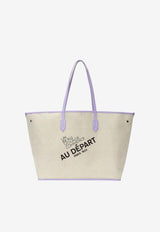 Au Départ No. 47 Monogram Coated Canvas Tote Bag Lavender BWTT005_881