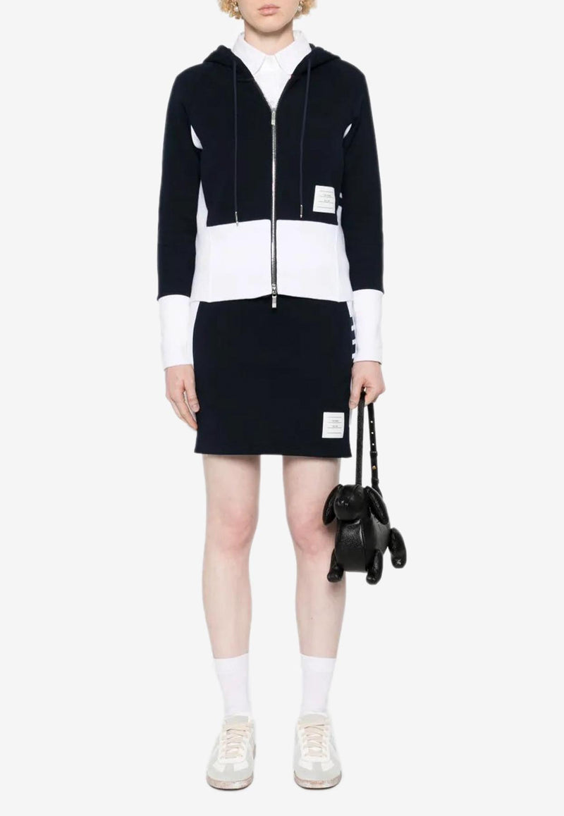 Thom Browne Classic Loopback 4-bar Stripes Mini Skirt Navy FJK130A03037_415
