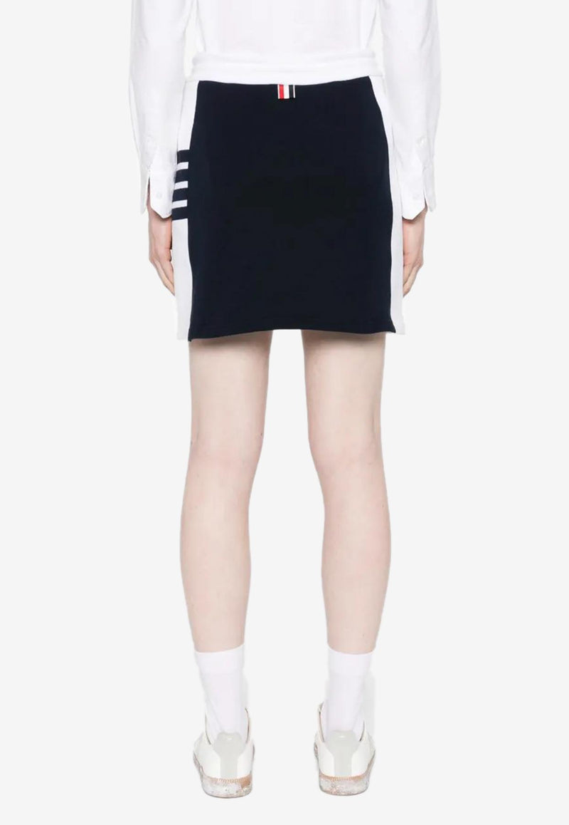 Thom Browne Classic Loopback 4-bar Stripes Mini Skirt Navy FJK130A03037_415