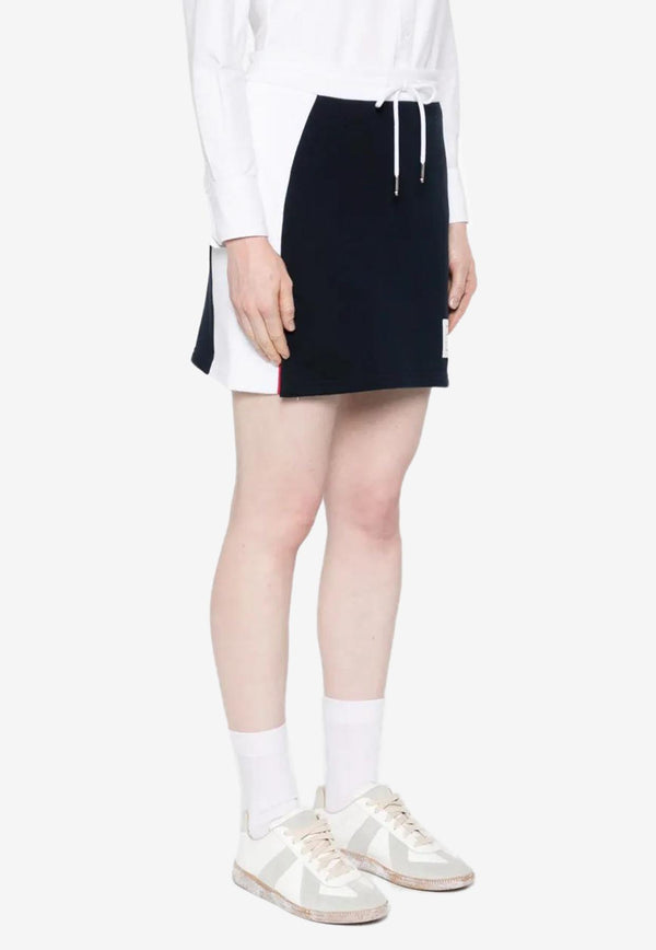 Thom Browne Classic Loopback 4-bar Stripes Mini Skirt Navy FJK130A03037_415