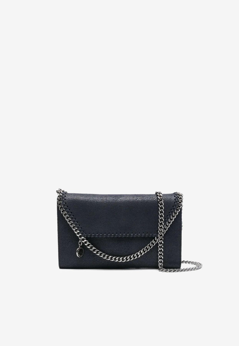 Stella McCartney Falabella Leather Chain Clutch Midnight Blue 581238W9132_4061