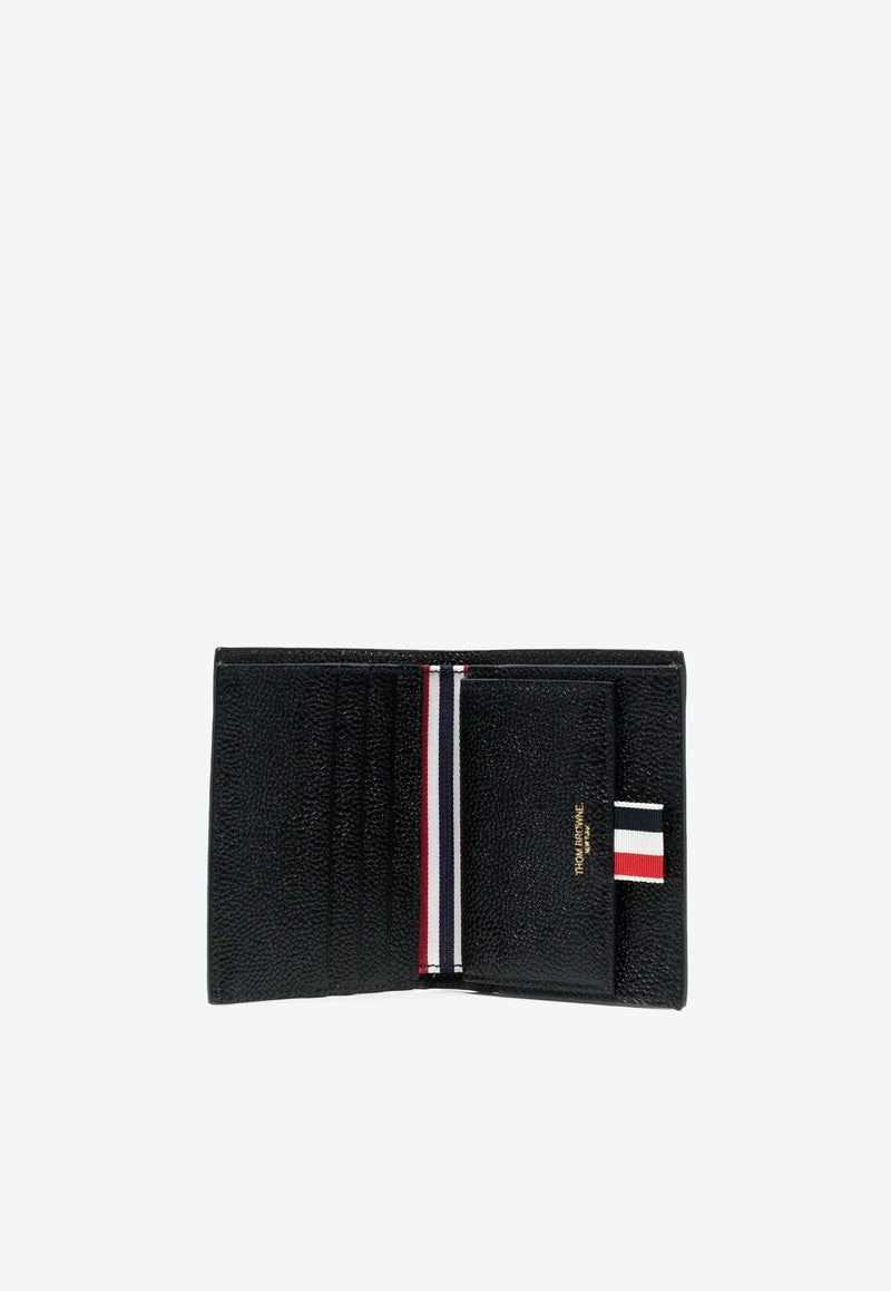 Thom Browne Pebbled Leather Bi-Fold Wallet Black MAW062A00198_001