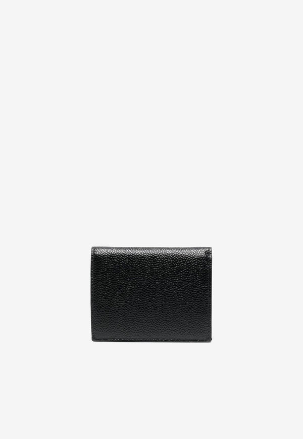 Thom Browne Pebbled Leather Bi-Fold Wallet Black MAW062A00198_001