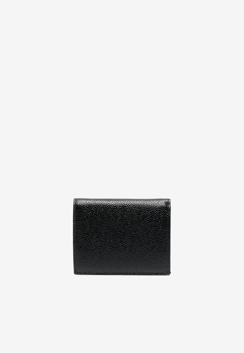 Thom Browne Pebbled Leather Bi-Fold Wallet Black MAW062A00198_001