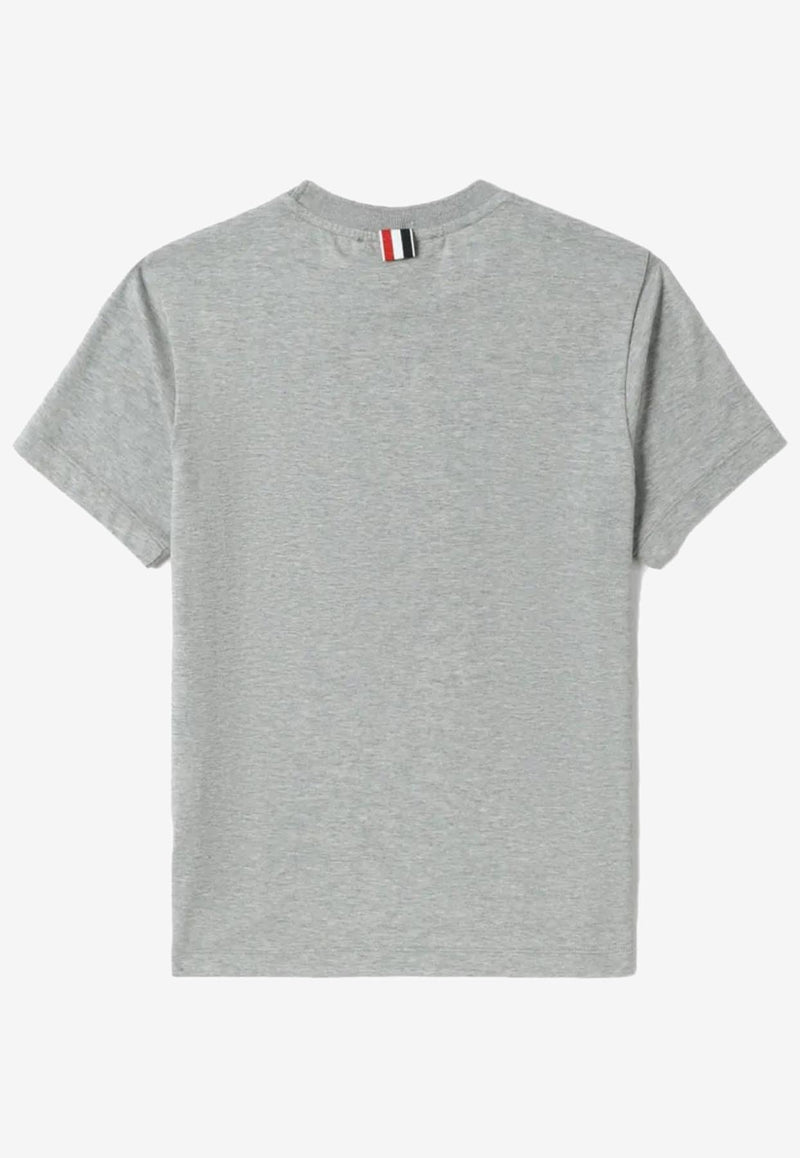 Thom Browne Name Tag Patch T-shirt Gray FJS036A05398_055