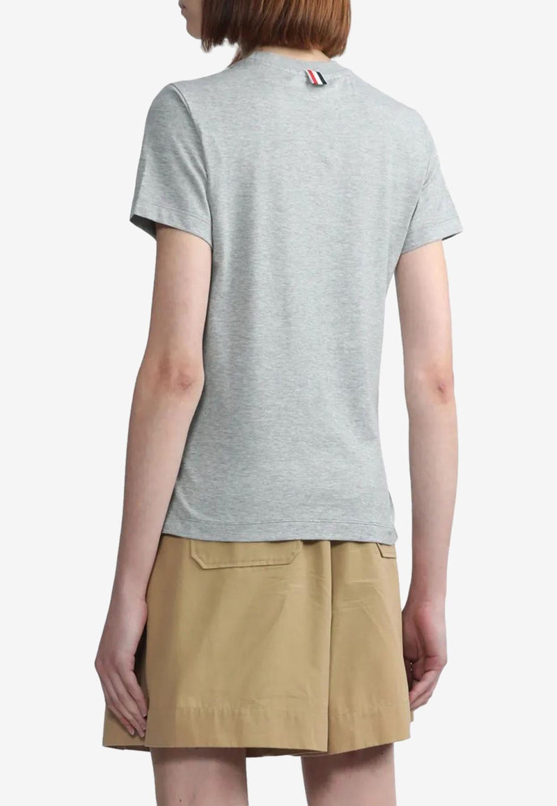 Thom Browne Name Tag Patch T-shirt Gray FJS036A05398_055