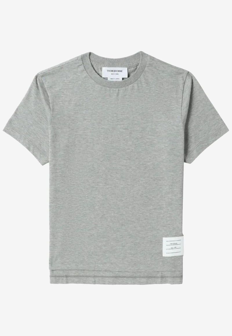 Thom Browne Name Tag Patch T-shirt Gray FJS036A05398_055