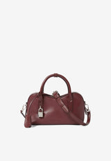 Stella McCartney Ryder Faux Leather Top Handle Bag Burgundy 7B0139WP0533_6017