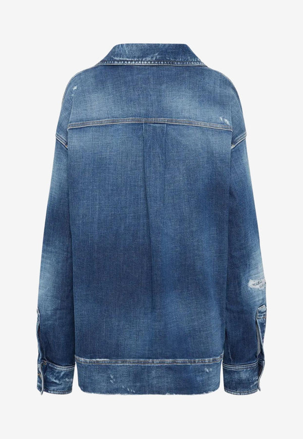 Dsquared2 Perfecto Washed Denim Shirt Denim S75NC1115S30872_470